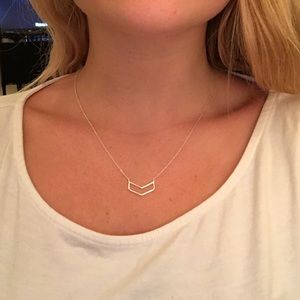 dainty chevron necklace