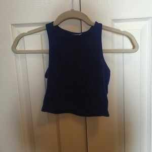 American Apparel Blue Cropped Tank