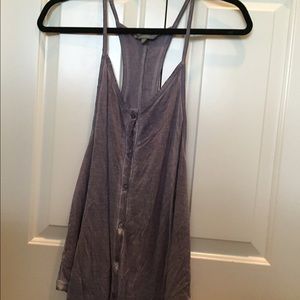 Button down muscle tee