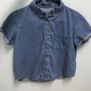 Brandy Melville denim crop top