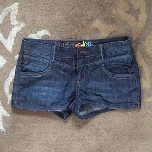 * SOLD * Dark wash jean shorts