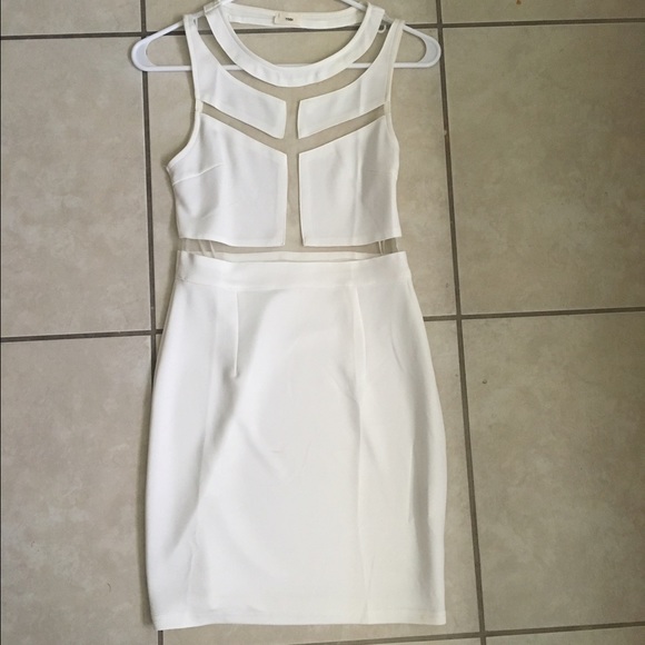 Whose dress with see through back!