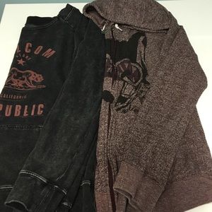 Volcom sweater (SM) and hoodie(MD)