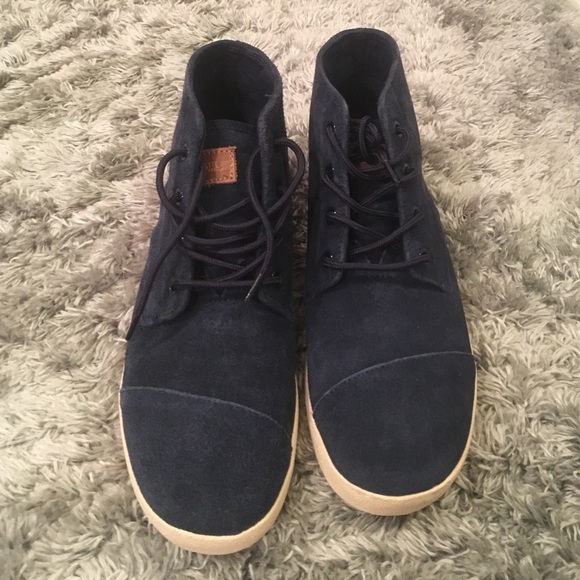 Navy Suede Hightop TOMS