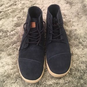 Navy Suede Hightop TOMS