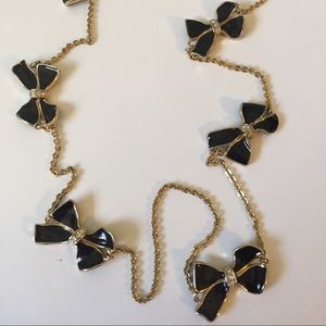 J.Crew enamel bow necklace chain.