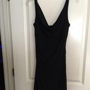 WHBM Black Cowl Neck Sultry Dress