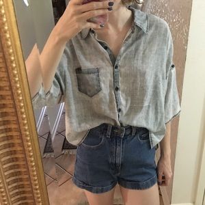 Vans cotton button down tee
