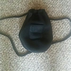 The SAK black crocheted back pack