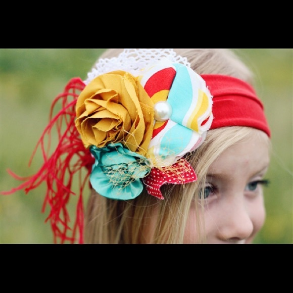 Persnickety toddler headband bow euc