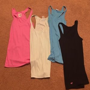 4 pack! VS Pink tanks!