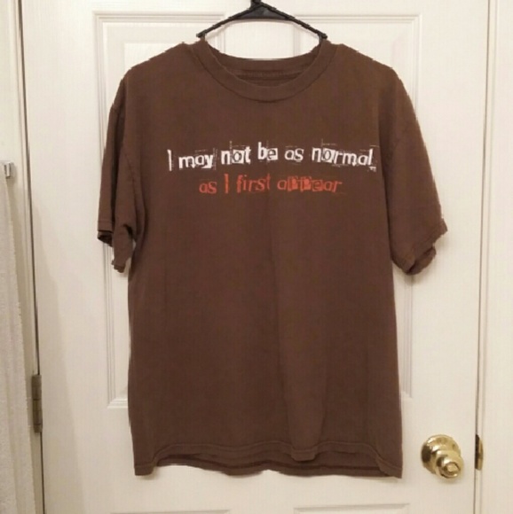Brown Tee - Shirt With Funny Caption - Picture 1 of 3