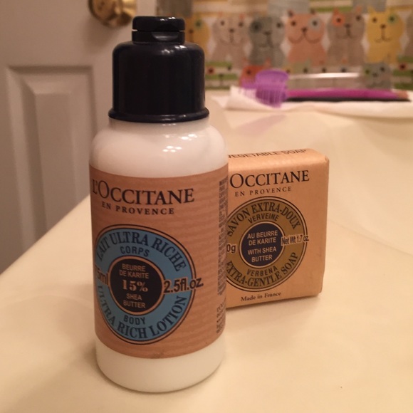L'occitane lotion and soap