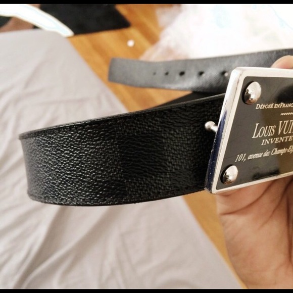 Louis Vuitton Damier graphite Mens belt - Picture 1 of 4