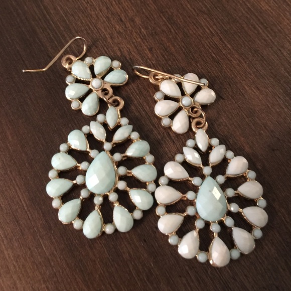 Teal earrings