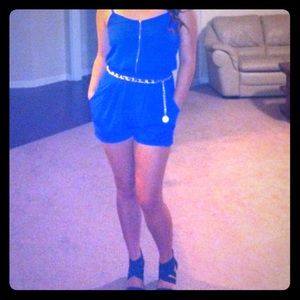Sexy Royal Blue Romper