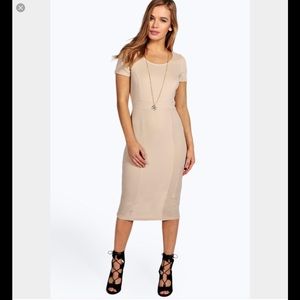 Harper ribbed cargo midi dress