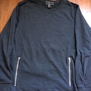 Black crewneck sweater