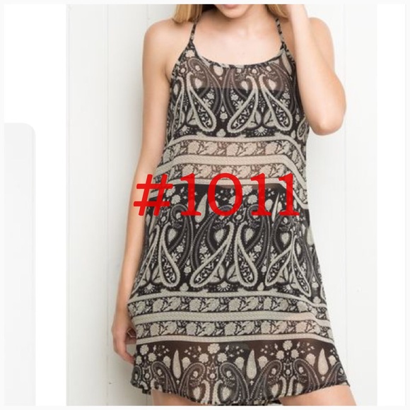 BM Black Paisley Print Belle Slip Dress BNWOT