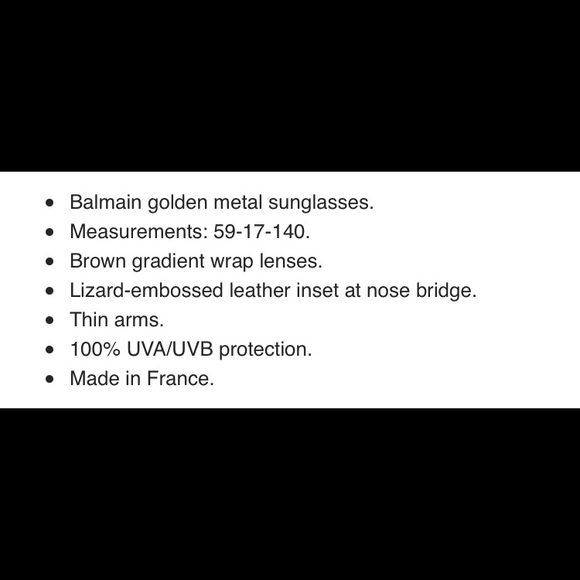 Limited Balmain Lizard Sunglasses - Picture 4 of 4