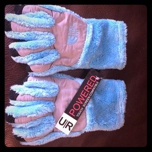 NorthFace touch screen fur gloves