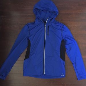 Blue and Black zip up sweater