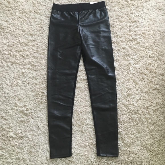 Victoria's Secret Pink faux leather leggings