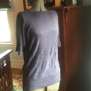 Boat neck open back blouse/sweater