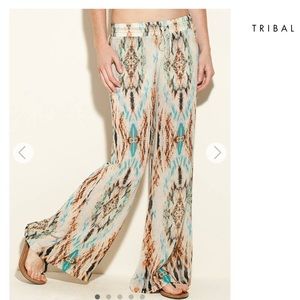 Tribal animal palazzo pants