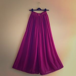 American Apparel Wide Leg Pleated Chiffon Pant