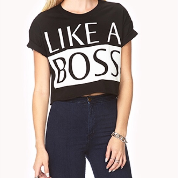 💋Like A Boss Crop Top
