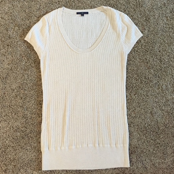Cream GAP Short-Sleeve Sweater