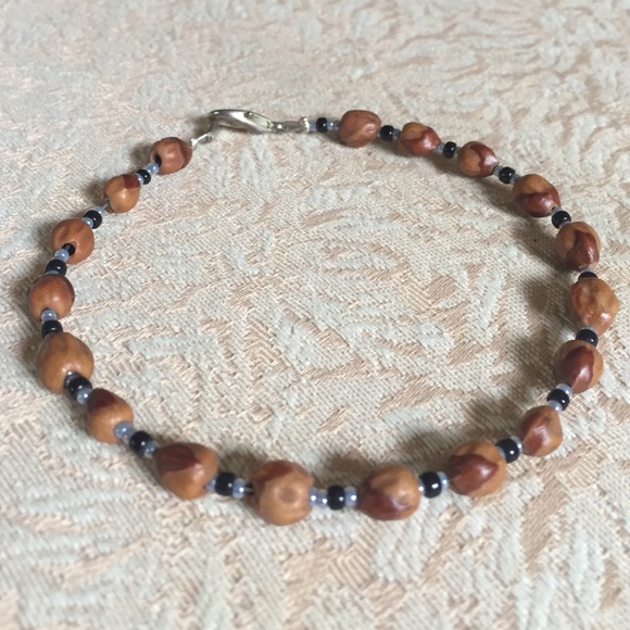 Cute bracelet with nut beading☺️💕