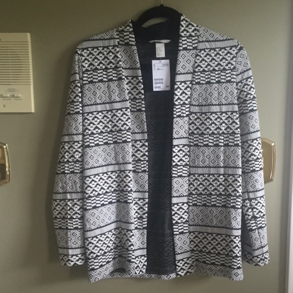 Light Tribal Print Open Cardigan