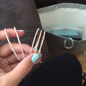 2 Faux rhinestone wrap bracelets