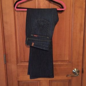 7 for all mankind "A" pocket dark wash jeans 31