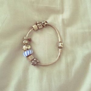 Pandora bracelet with 7 charms