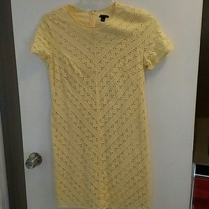 Yellow Eyelet Ann Taylor Dress