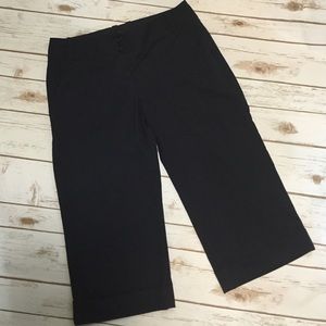 The Limited Pinstriped Navy Crops