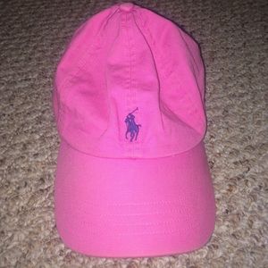 Pink polo hat