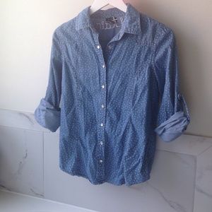 Chambray denim button up