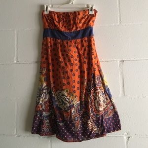 Tube top dress with fun pattern, by Flying Tomato