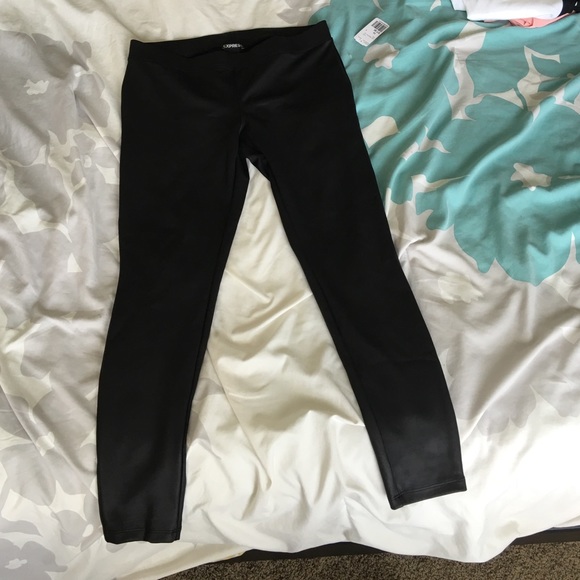 Express black scuba leggings