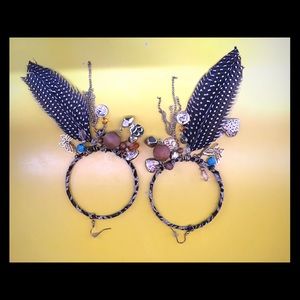 Aldo feather earrings