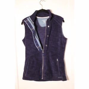 Blue purple fleece vest sz S