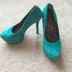 Teal High Heels