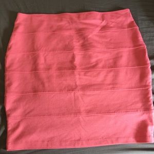 Coral Forever 21 Plus Size Mini Skirt