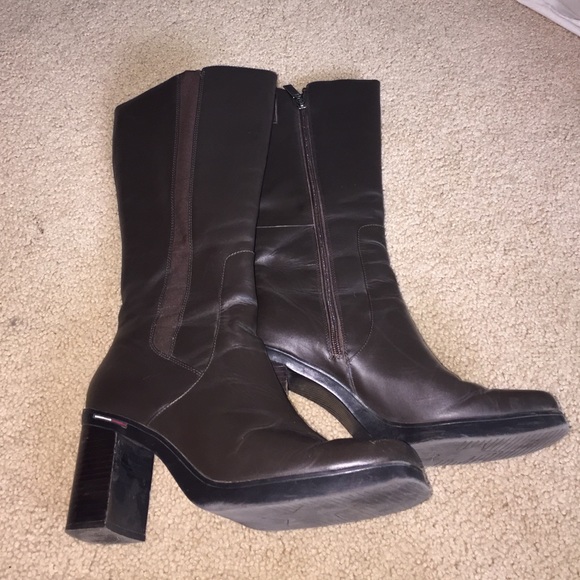 Tommy Hilfiger tall leather boots