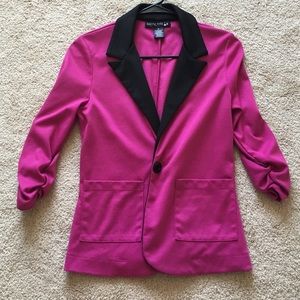 Magenta & black blazer