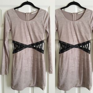 Mustard Seed brand; Mauve cutout dress, longsleeve